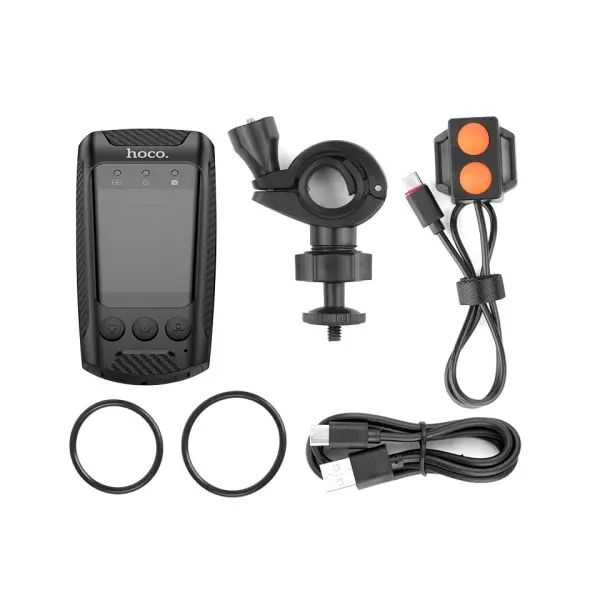 ВІДЕОРЕЄСТРАТОР ДЛЯ ВЕЛО, МОТО HOCO DV104 4K RIDING RECORDER, ЧОРНИЙ