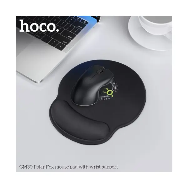 КИЛИМОК ДЛЯ МИШКИ HOCO GM30 POLAR FOX MOUSE PAD WITH WRIST SUPPORT, ЧОРНИЙ