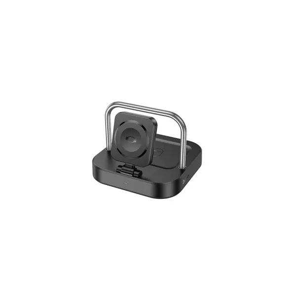 MR4_138141 Бездротовий зарядний пристрій hoco cq16a astute 3in1 desktop charger+watch charger, чорний 