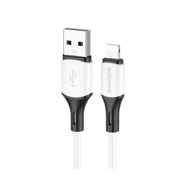 MR4_138236 Кабель borofone bx79 silicone charging для lightning 2.4a, 1m, білий 