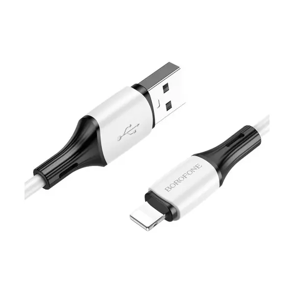 MR4_138236 Кабель borofone bx79 silicone charging для lightning 2.4a, 1m, білий 