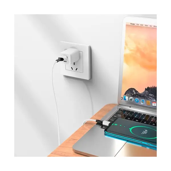 КАБЕЛЬ BOROFONE BX79 SILICONE CHARGING ДЛЯ TYPE-C 3A, 1M, БІЛИЙ