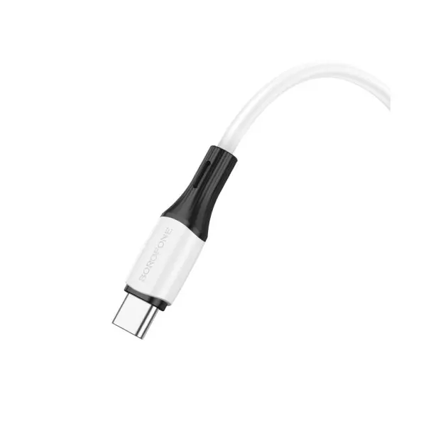 КАБЕЛЬ BOROFONE BX79 SILICONE CHARGING ДЛЯ TYPE-C 3A, 1M, БІЛИЙ