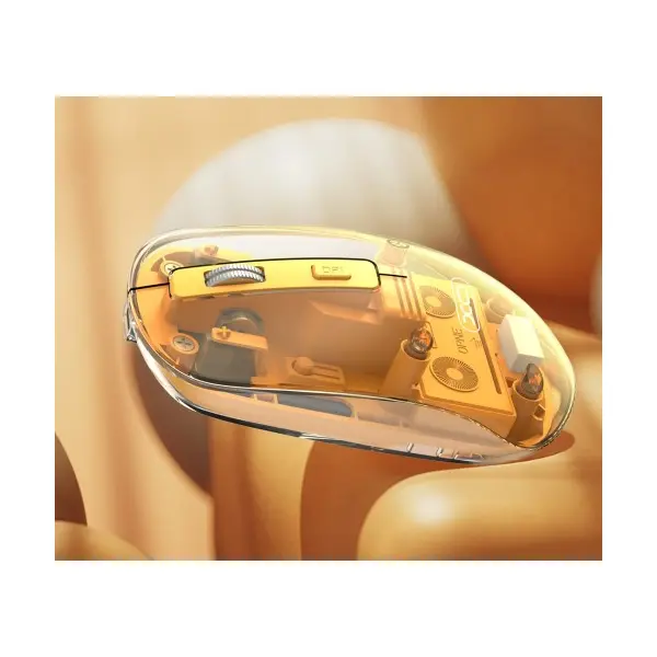 КОМПЮТЕРНА МИШКА XO M12 BLUETOOTH WIRELESS TRANSPARENT MOUSE ЖОВТА