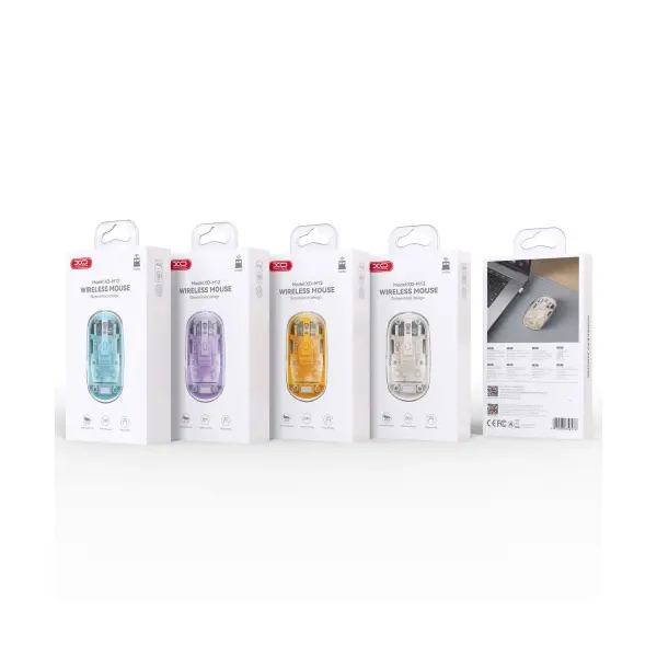 КОМПЮТЕРНА МИШКА XO M12 BLUETOOTH WIRELESS TRANSPARENT MOUSE ЖОВТА