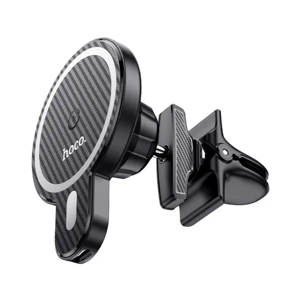 БЕЗДРОТОВИЙ АВТОМОБІЛЬНИЙ ЗАРЯДНИЙ ПРИСТРІЙ HOCO CA85 ULTRA-FAST MAGNETIC WIRELESS CAR HOLDER MAGSAFE7,5W, 5-15W, ЧОРНИЙ