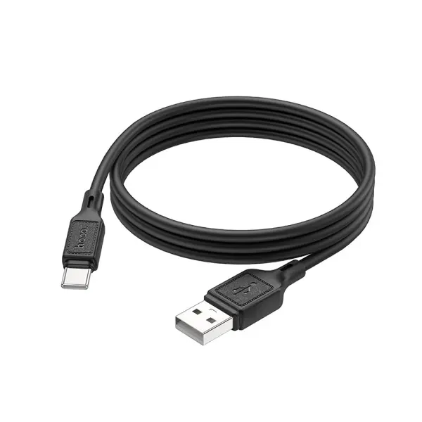 КАБЕЛЬ HOCO X90 COOL SILICONE CHARGING DATA CABLE ДЛЯ TYPE-C, 3A, 1M, ЧОРНИЙ