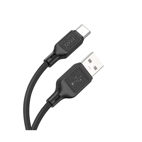MR4_138113 Кабель hoco x90 cool silicone charging data cable для type-c, 3a, 1m, чорний 