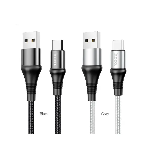 КАБЕЛЬ HOCO X50 EXCELLENT CHARGING DATA ДЛЯ TYPE-C 3A, 1M, ЧОРНИЙ