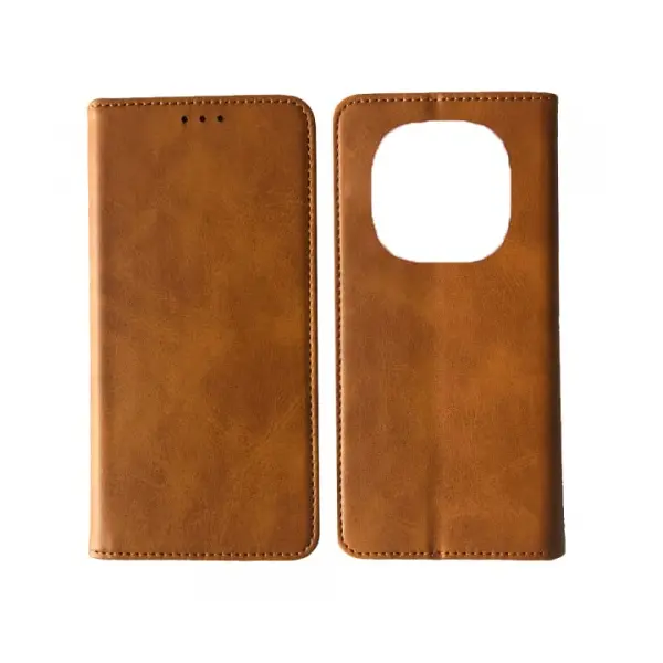 MR4_137927 Чохол-книжка black tpu magnet для redmi note 14 pro 4g brown 