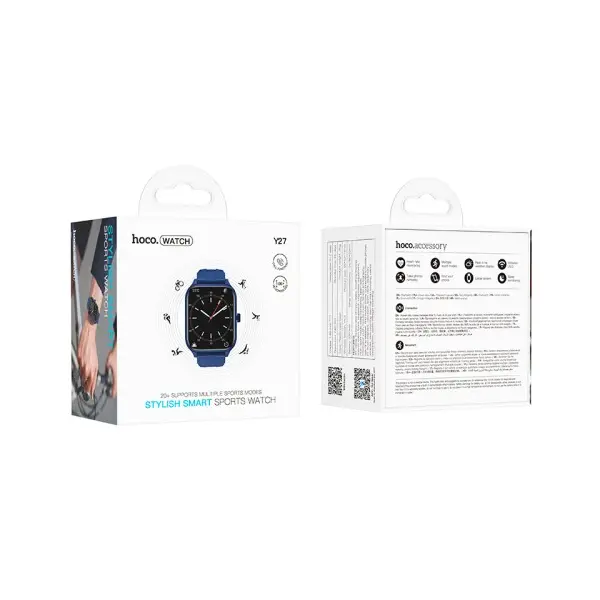 СМАРТ-ГОДИННИК HOCO Y27 SMART SPORTS WATCH (CALL VERSION) СИНІЙ