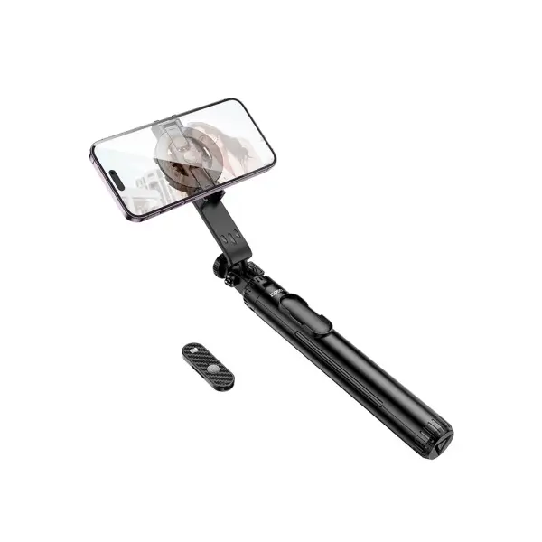 СЕЛФІ-ПАЛИЦЯ ТРИПОД HOCO K25 SHERKHAN MAGSAFE ALUM.ALLOY LIVE BROADCAST HOLDER 1,5M, ЧОРНИЙ