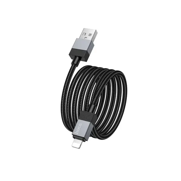 КАБЕЛЬ HOCO X110 HONORIFIC CHARGING DATA CABLE LIGHTNING 2.4A, 1M, ЧОРНИЙ
