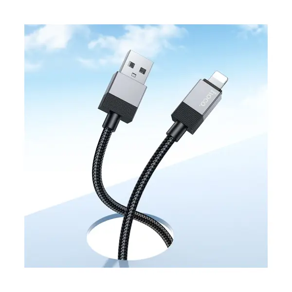 MR4_138677 Кабель hoco x110 honorific charging data cable lightning 2.4a, 1m, чорний 
