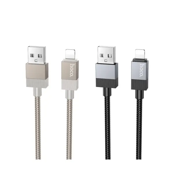 MR4_138677 Кабель hoco x110 honorific charging data cable lightning 2.4a, 1m, чорний 