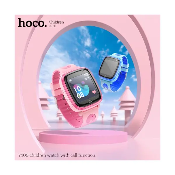 СМАРТ-ГОДИННИК ДИТЯЧИЙ HOCO Y100 CHILDREN WATCH WITH CALL FUNCTION РОЖЕВИЙ