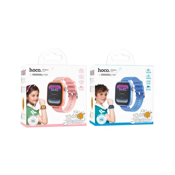 MR4_138653 Смарт-годинник дитячий hoco y101 4g children smart watch синій 