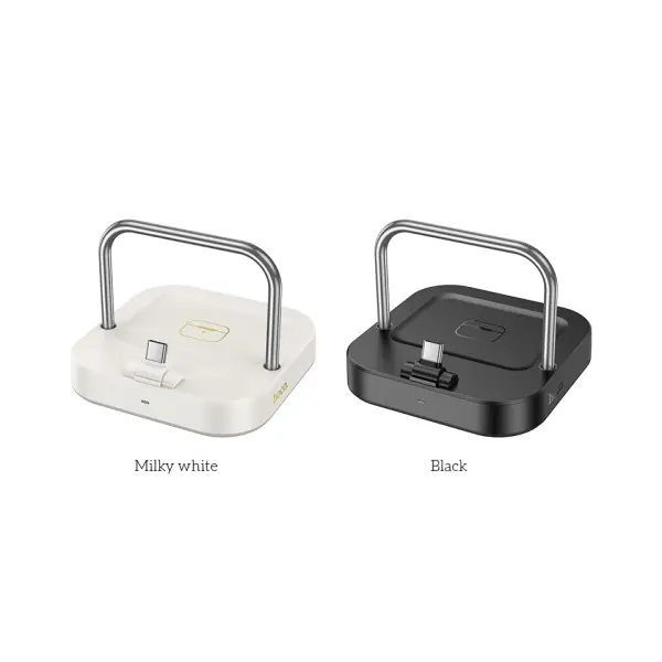 MR4_138662 Бездротовий зарядний пристрій magsafe hoco cq16b astute 2in1 desktop charger, чорний 