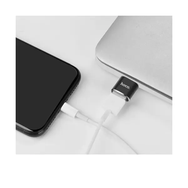 ПЕРЕХІДНИК HOCO UA5 USB-A TO TYPE-C, ЧОРНИЙ