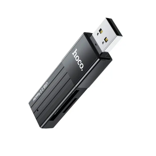 КАРТРИДЕР HOCO HB20 MINDFUL 2IN1 USB2.0, ЧОРНИЙ