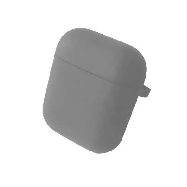 ЧОХОЛ ДЛЯ AIRPODS 1, 2 SILICONE CASE, MICROFIBER, СІРИЙ