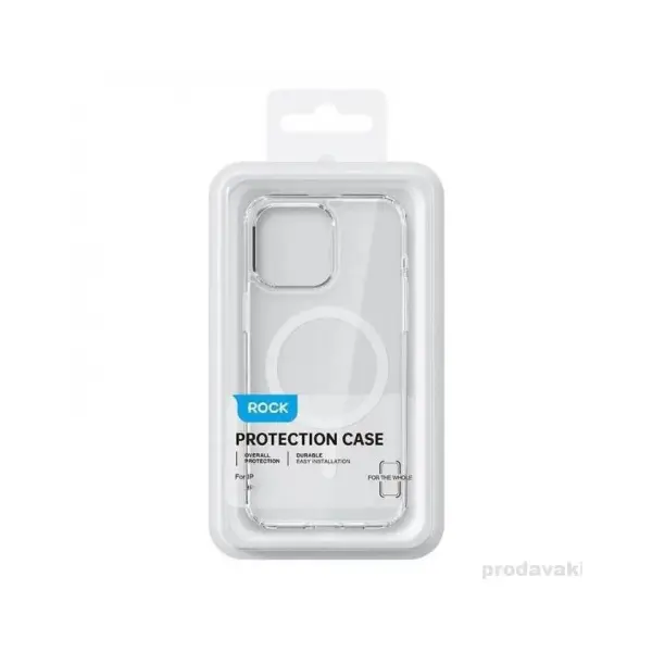ЧОХОЛ ROCK CRYSTAL SERIES PROTECTION CASE WITH MAGNETIC ДЛЯ IPHONE 16 PRO TRANSPARENT