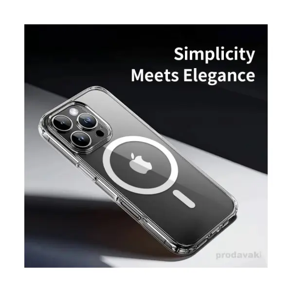 MR4_139234 Чохол rock crystal series protection case with magnetic для iphone 16 pro transparent 