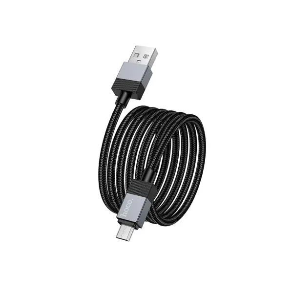 КАБЕЛЬ HOCO X110 HONORIFIC CHARGING DATA CABLE MICRO 2,4A, 1M, ЧОРНИЙ