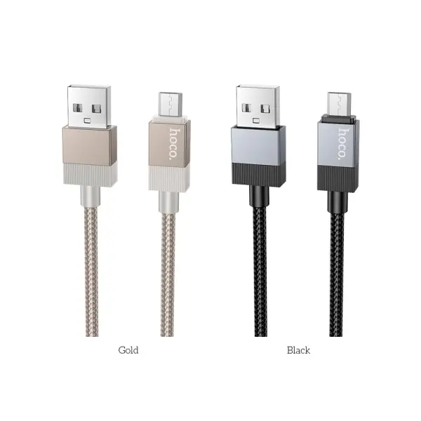 MR4_139080 Кабель hoco x110 honorific charging data cable micro 2,4a, 1m, чорний 
