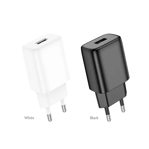 МЕРЕЖЕВИЙ ЗАРЯДНИЙ ПРИСТРІЙ HOCO C134A SOLID SINGLE PORT CHARGER, БІЛИЙ