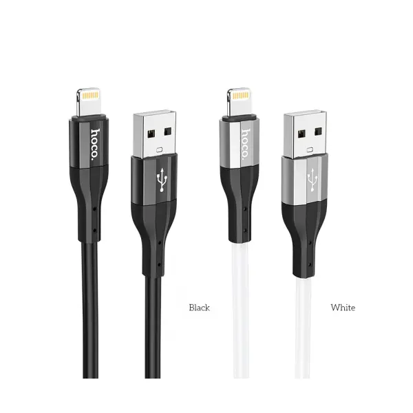 КАБЕЛЬ HOCO X72 CREATOR SILICONE CHARGING DATA CABLE ДЛЯ LIGHTNING 2,4A, 1M, ЧОРНИЙ