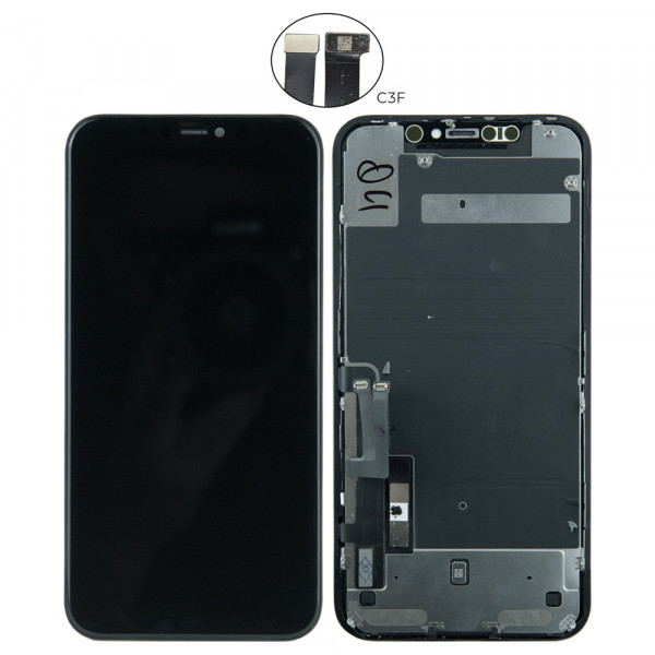 MR1_101960 Дисплей телефона для iphone 11 черный, переклей оригинал prc (rev.c3f) PRC