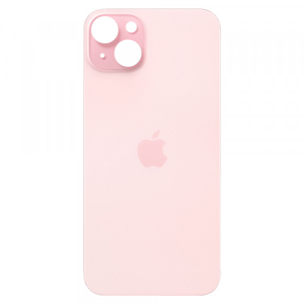 MR1_101946 Задня кришка для iphone 15 plus рожевий (великий виріз під камеру) PRC