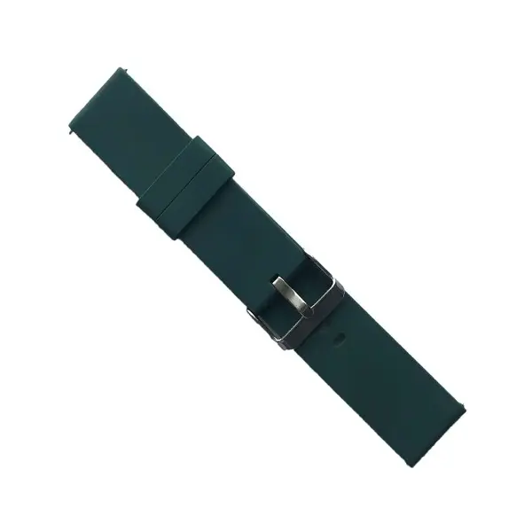 РЕМІНЕЦЬ SILICONE METAL CLAPS 20MM, PINE ЗЕЛЕНИЙ