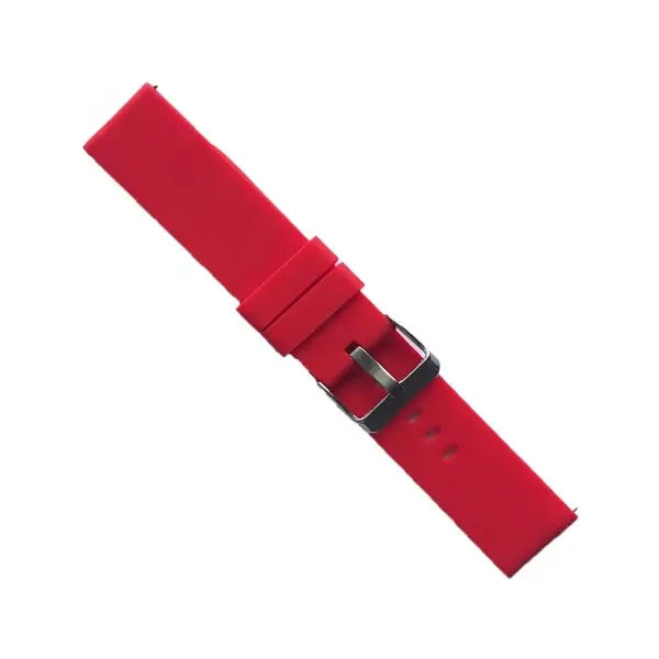 РЕМІНЕЦЬ SILICONE METAL CLAPS 20MM, ЧЕРВОНИЙ