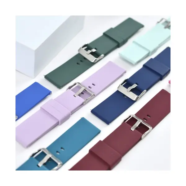 РЕМІНЕЦЬ SILICONE METAL CLAPS 20MM, DARK СИНІЙ