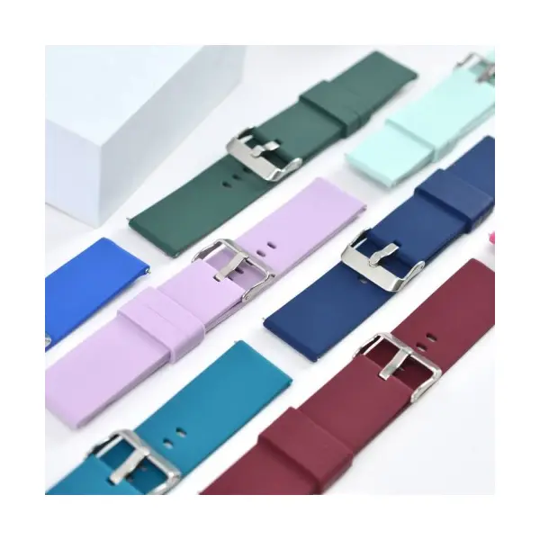 РЕМІНЕЦЬ SILICONE METAL CLAPS 22MM, ЧОРНИЙ