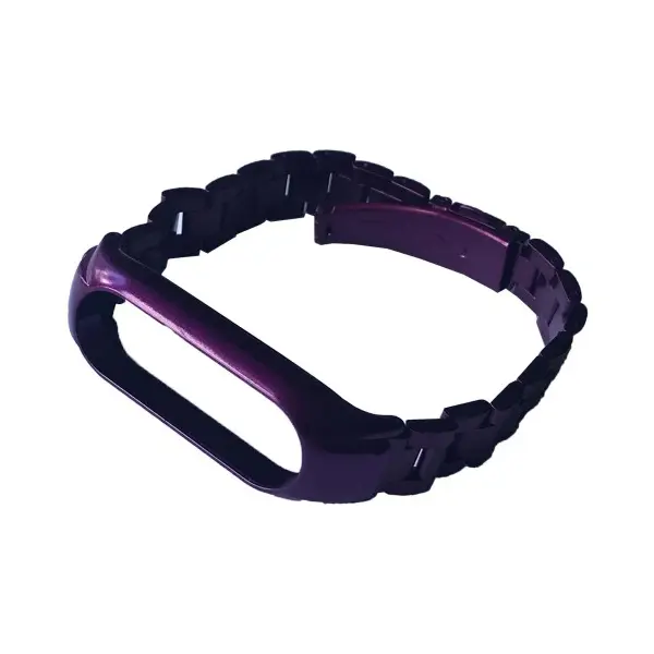 MR4_139982 Ремінець для xiaomi mi band 3, 4, 5, 6 3-bead metal band пурпуровий 
