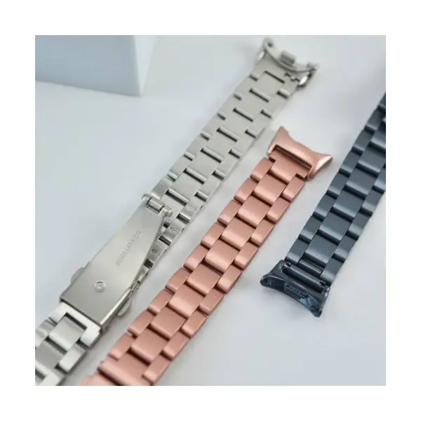 РЕМІНЕЦЬ ДЛЯ XIAOMI MI BAND 8, 9, 10 3-BEAD METAL BAND LEMON GOLD