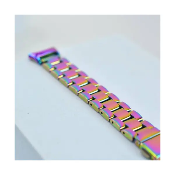РЕМІНЕЦЬ ДЛЯ XIAOMI MI BAND 8, 9, 10 3-BEAD METAL BAND ROSE GOLD