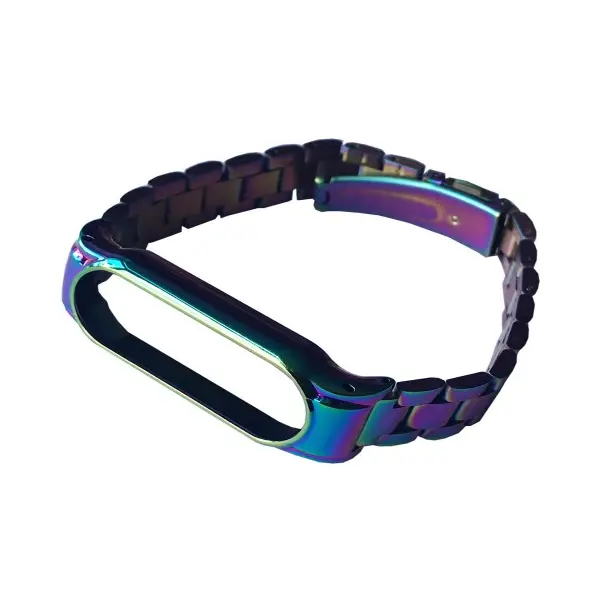 MR4_139984 Ремінець для xiaomi mi band 3, 4, 5, 6 3-bead metal band oil raimbow PRC