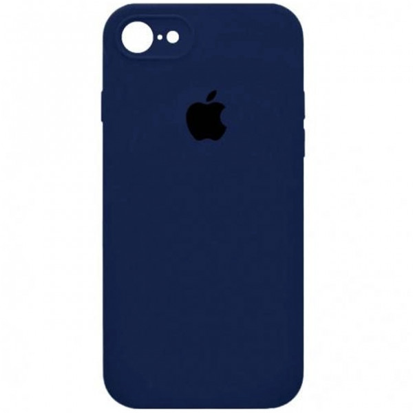 MR3_105461 Чохол silicone case для iphone 7, 8, se (2020) (8) dark синій (квадратний) square side SILICONE CASE