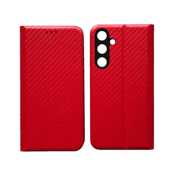 MR4_140182 Чехол-книжка carbone для samsung s24 fe червоний 