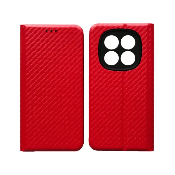 MR4_140208 Чехол-книжка carbone для redmi note 14 pro 4g червоний 