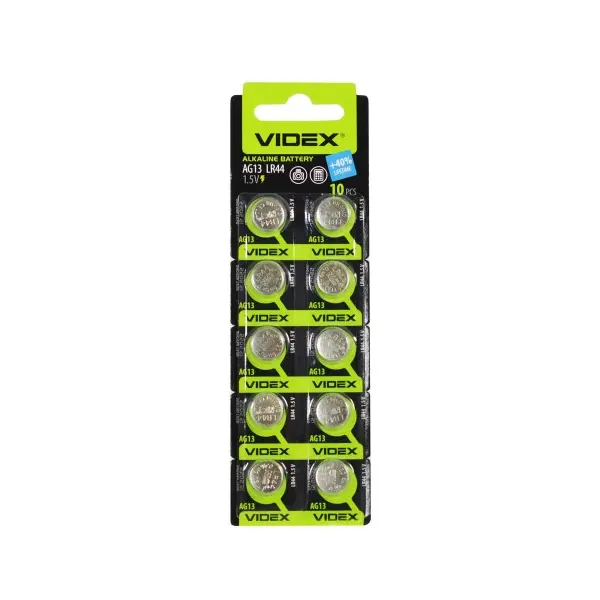 БАТАРЕЙКА VIDEX AG13 (LR44) BLISTER 10