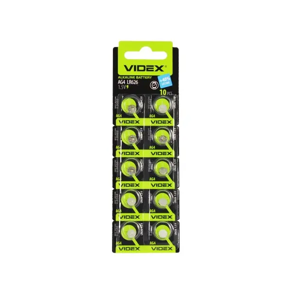 БАТАРЕЙКА VIDEX AG4 (377,626) BLISTER 10