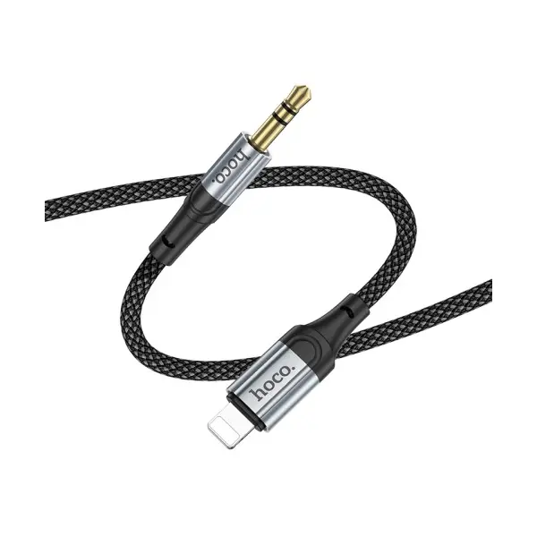 MR4_140593 Адаптер аудіо hoco upa26 fresh digital audio conversion cable lightning 1m, чорний 