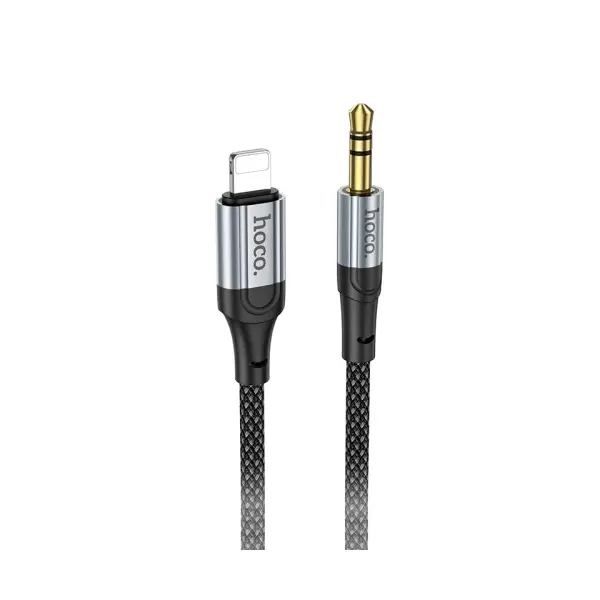 АДАПТЕР АУДІО HOCO UPA26 FRESH DIGITAL AUDIO CONVERSION CABLE LIGHTNING 1M, ЧОРНИЙ