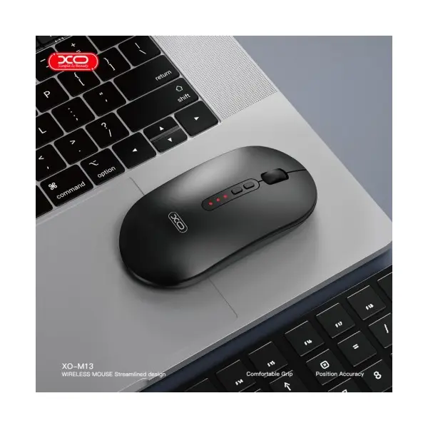 КОМПЮТЕРНА МИШКА XO M13 TRI-MODE BLUETOOTH WIRELESS SILENT MOUSE, ЧОРНИЙ
