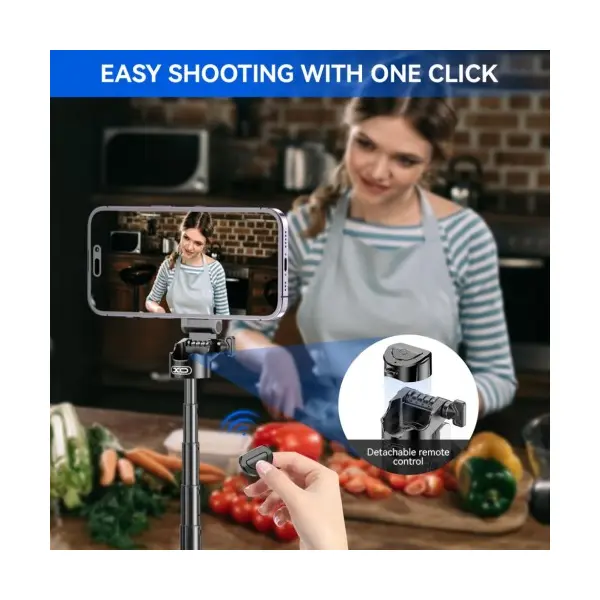 МУЛЬТІ-МОНОПОД XO SS22 4IN1 MAGNETIC MULTI-FUNCTION MINI BT SELFIE STICK, PHOTO BOOSTER, ЧОРНИЙ